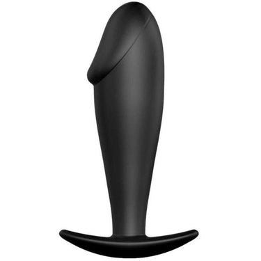 Plug Anale Silicone Pene Nero con Maniglia Ergonomica